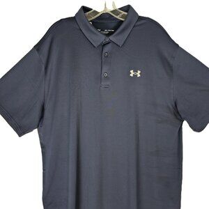 🔵 NWT Under Armour Polo Shirt – XXL – Navy Blue – MSRP $65